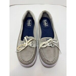 Keds Ortholite Womens Canvas Loafer Deck Slip On Shoe flats Boat Shoe sz 8